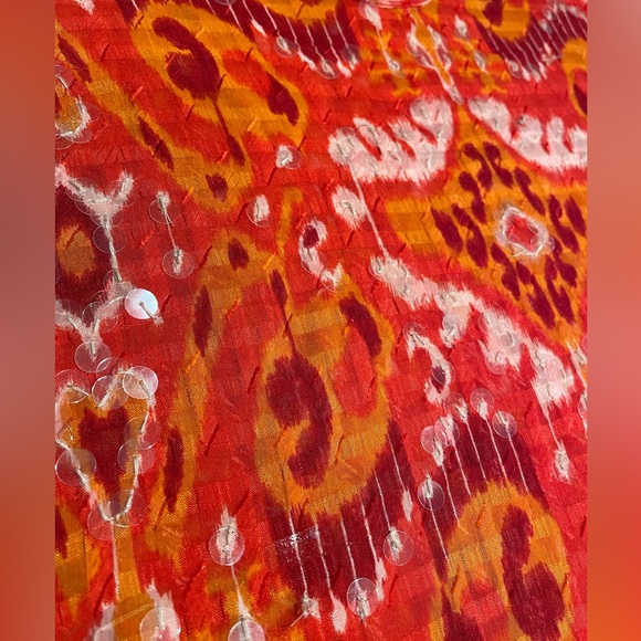 Tory Burch Silk Blend Printed LS Blouse - Picture 4 of 7